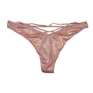Victoria's Secret Smooth Strappy-Back High-Leg Thong Panty Macaron Size Medium